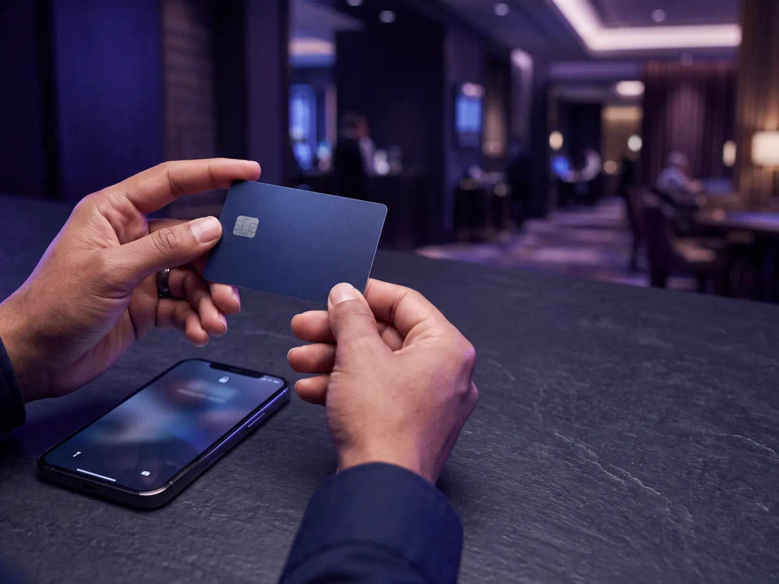 Player preparing ID documents for casino account verification